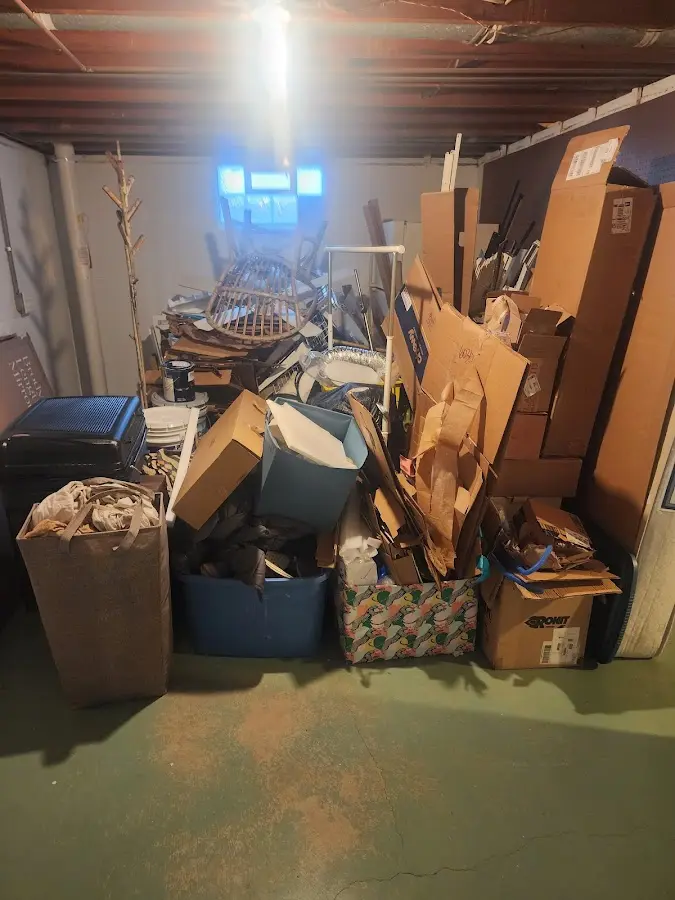 Roll-off dumpster container at job site for 6 Yard Dumpster Rental in Granger